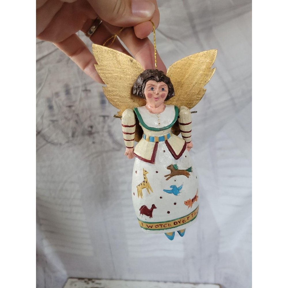 Angel cherub jointed ornament animal Xmas holiday